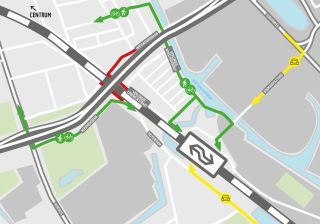 Omleidingen rondom station Europapark